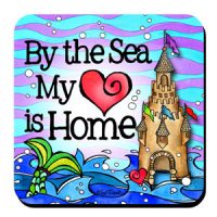Divas of the Deep By the Sea My Heart is Home coaster