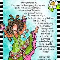 She Who has a Great Attitude – 8 x 10 Matted “Gifty” Art Print