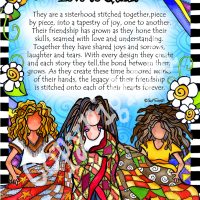 They Who Love to Quilt – 8 x 10 Matted “Gifty” Art Print (Quilt / Fabric)