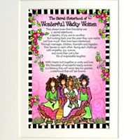 Sacred Sisterhood of Wonderful Wacky Women (4 girls) – 8 x 10 Matted “Gifty” Art Print