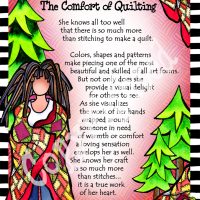 She Who Loves the Comfort of Quilting – 8 x 10 Matted “Gifty” Art Print