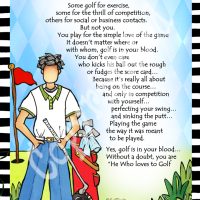 He Who Loves to Golf – 8 x 10 Matted “Gifty” Art Print