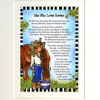 She Who Loves Horses – 8 x 10 Matted “Gifty” Art Print