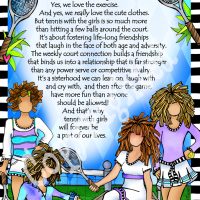 Tennis with the Girls – 8 x 10 Matted “Gifty” Art Print