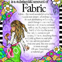 Behind every Magnificent Quilter is a substantial amount of Fabric – 8 x 10 Matted “Gifty” Art Print