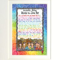 Words to Live By Print matted