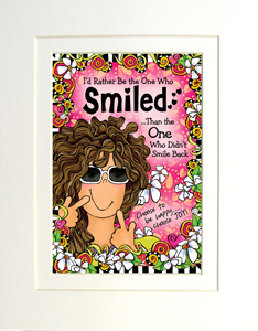 Smiled art print matted
