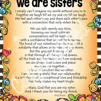 An Unbreakable Bond… We are Sisters – 8 x 10 Matted “Gifty” Art Print