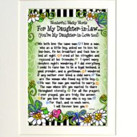 Wonderful Wacky Words For My Daughter-In-Law (You’re My Daughter-in-Love too!) – 8 x 10 Matted “Gifty” Art Print