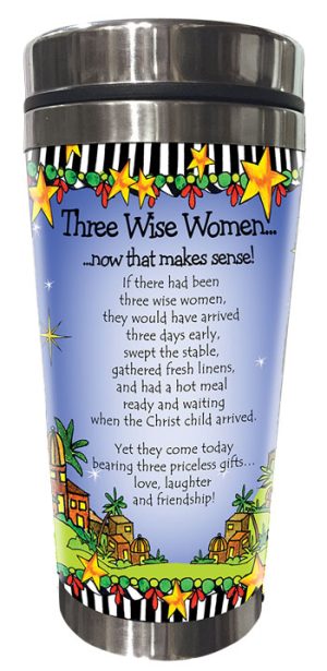 they who are wise women (christmas) stainless steel tumbler - BACK