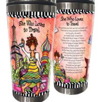 She Who Loves to Travel – 16oz. Stainless Steel (trippin) Tumbler