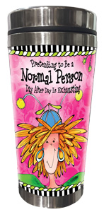 Pretending to be Normal - Stainless steel tumbler - FRONT