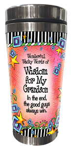 Wisdom for my grandson stainless steel tumbler - FRONT