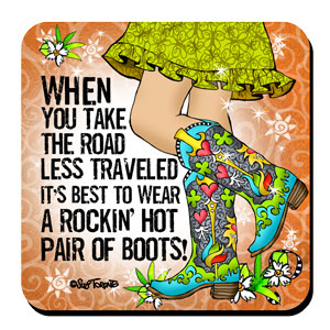 road less traveled rockin' hot pair of boots coaster