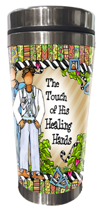 Healing Hand Stainless Steel tumbler - FRONT