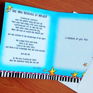 She who believes in herself greeting card - inside