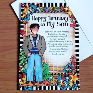 Birthday - My Son - Greeting card outside