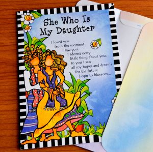she who is my daughter greeting card - outside