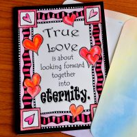 true love greeting card - outside