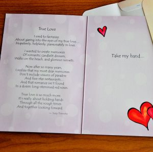 true love greeting card - inside