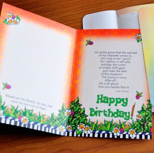 Plan B - Birthday greeting card inside