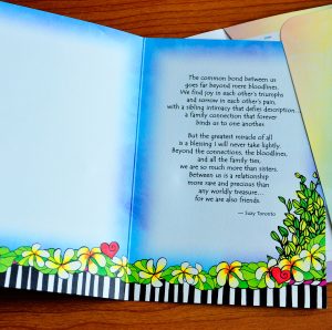 More Than Sisters greeting card inside