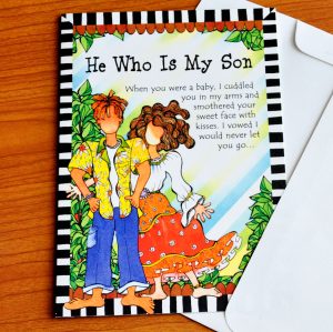 He who is my son greeting card - outside