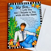 Son, I believe in you greeting card - outside