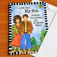 Forever my Son greeting card - outside