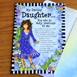 Darling Daughter greeting card - outside