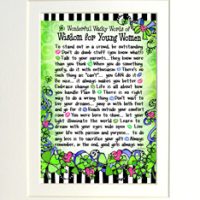 Wonderful Wacky Words of Wisdom for Young Women (Irish/Celtic) – 8 x 10 Matted “Gifty” Art Print
