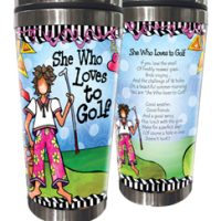 She Who Loves to Golf – 16oz. Stainless Steel Tumbler