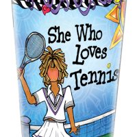 She Who Loves Tennis – 16oz. Stainless Steel Tumbler