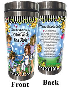 Tennis with Girls Stainless Steel Tumbler