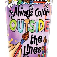 Always Color OUTSIDE the Lines – 16 oz. Stainless Steel Tumbler