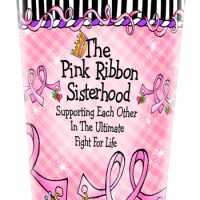 The Pink Ribbon Sisterhood — Supporting Each Other in The Ultimate Fight for Life (Pink Ribbon- no girls) – Stainless Steel Tumbler