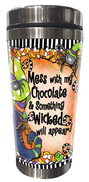 Chocolate Tricked Stainless Steel tumbler BACK