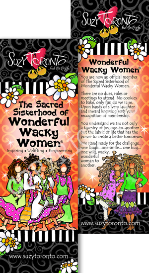 Sacred sisterhood of Wonderful Wacky Women - Bookmark (orange)
