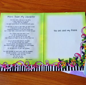 more than my daughter greeting card - inside