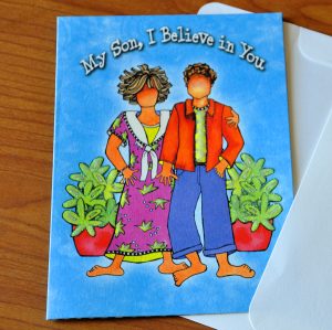 Son, I believe in you greeting card - outside
