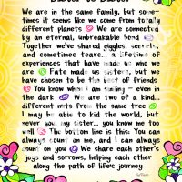 Wonderful Wacky Words… Sister to Sister – 8 x 10 Matted “Gifty” Art Print