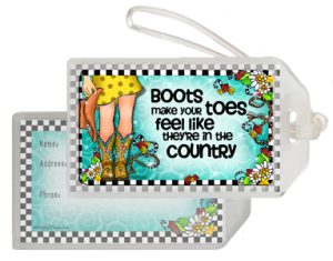 Country Boots - bag tag