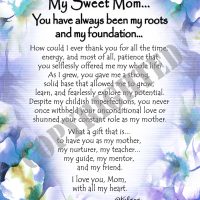 My Sweet Mom… You have always been my roots and my foundation… – (Kukana) 8 x 10 Matted “Gifty” Art Print