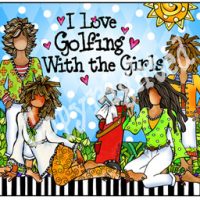Golf w girls - mouse pad