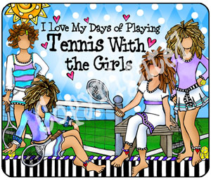Tennis w Girls - Mouse pad
