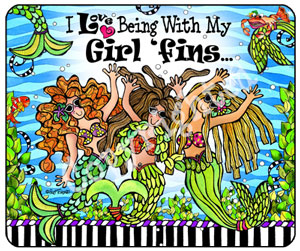 Girl 'fin Mouse pad