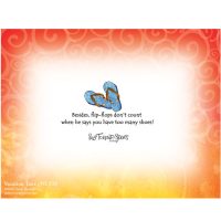 Flip-flops Make Your Toes Feel Like They’re on Vacation – Note Cards (MSP-NC)