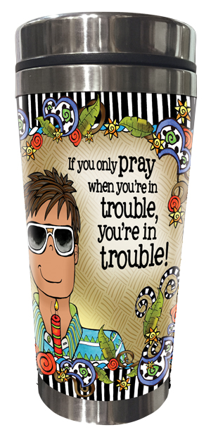 Pray Stainless steel tumbler - front