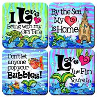 Assorted 4 Pack (Divas of the Deep) – Coasters (LIMITED QUANTITIES))