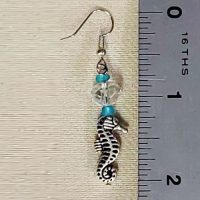 Sandy Seahorse (Divas of the Deep) – Mermaid Earrings  (LIMITED QUANTITIES)